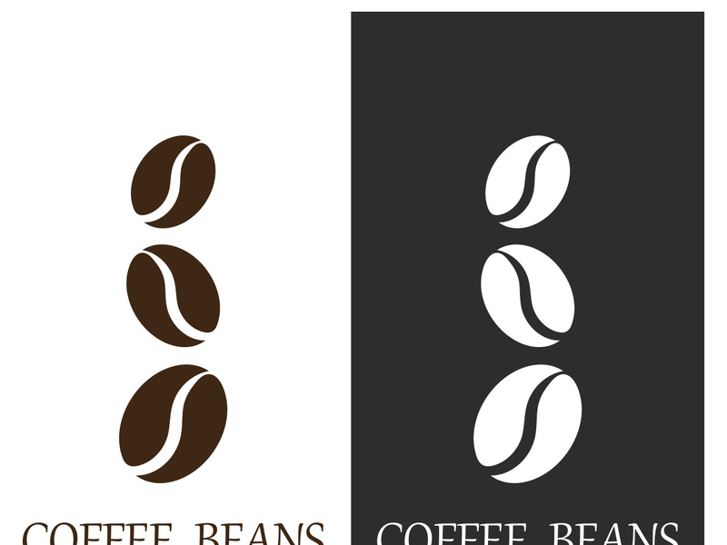 Premium coffee bean logo design.