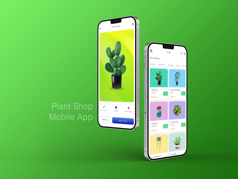 Plant Shop Mobile App UI