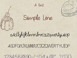 Simple Line – Hand Drawn Sketch Font preview picture