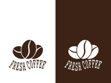 Coffee bean icon vector illustration template