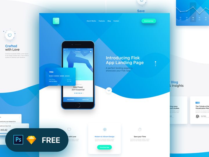 Flok App Landing Page Freebie