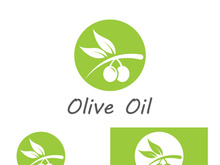Branched olive fruit logo with creative idea.