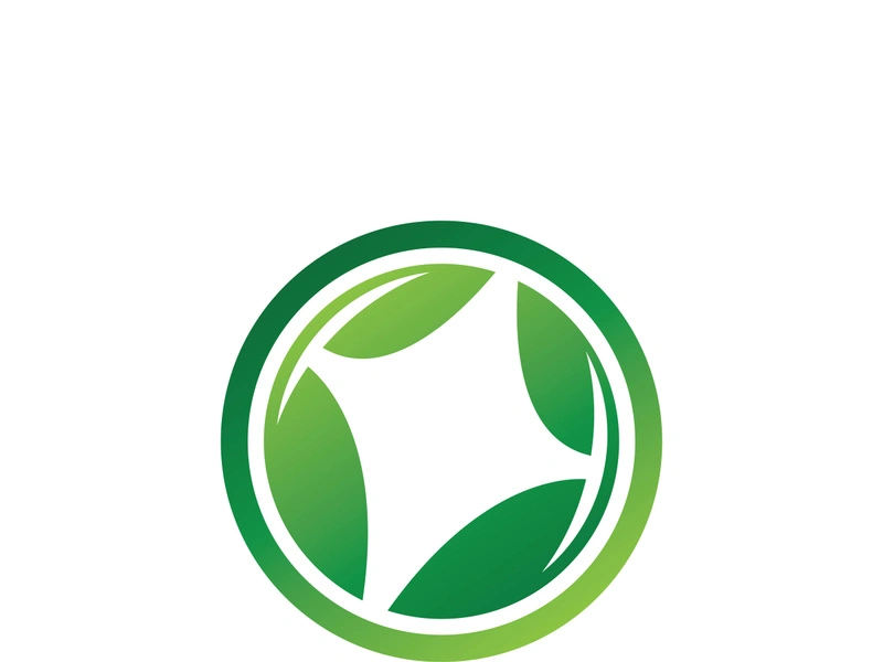 Logos of green tree leaf ecology nature element vector