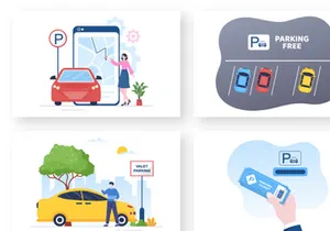 15 Valet Parking Car Illustration