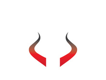 Devil horn Vector icon design illustration Template
