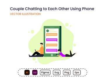 Couple Chatting to Each Other Using Phone preview picture
