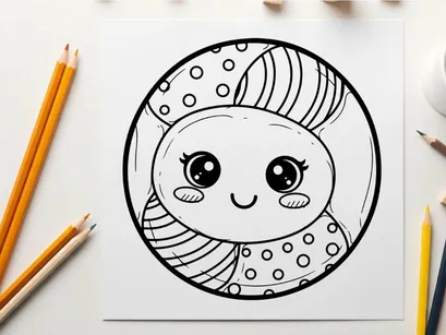 Cute cartoon snail smiling vector illustration flat design