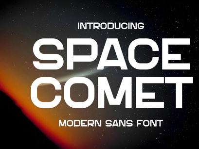 Space Comet - Modern Font