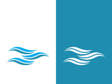 Wave beach vector illustration design logo