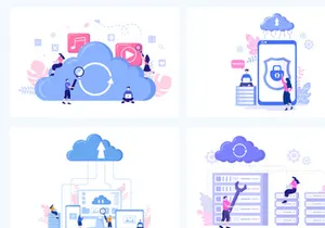 20 Cloud Storage Hosting Service Illustration