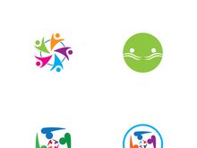 people community logo design with creative idea.