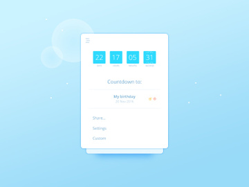 Countdown Widget UI preview picture