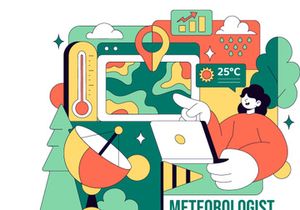 10 Meteorologist Vector Illustration