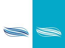 Wave beach vector illustration design logo