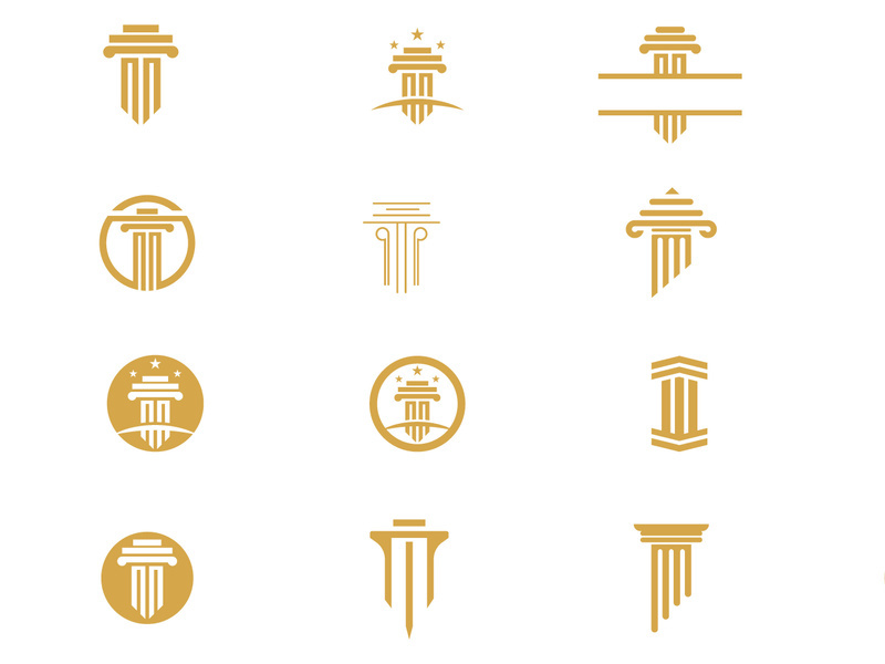 Pillar column logo vector