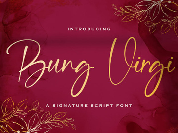 Bung Virgi - Signature Script Font preview picture