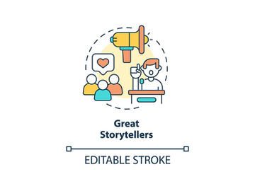 Great storytellers concept icon preview picture