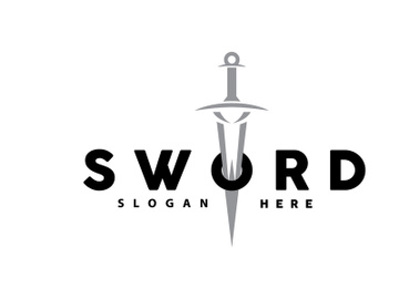 Sword Logo, Fighter War Weapon Vector preview picture