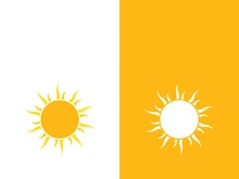 Creative sun concept logo illustration design template