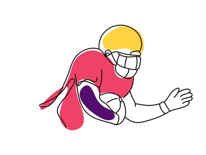Line art flat illustration Super Bowl