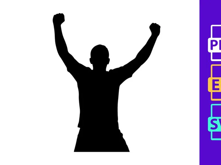Victory and triumph silhouette