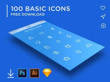 100 Basic Icons preview picture
