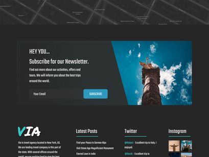 Via - Travel Agency - Figma Web Template