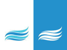 Wave beach vector illustration design logo