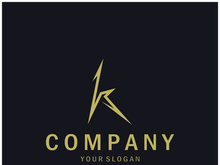 The letter K logo design is simple, elegant, modern, unique and luxurious. Logo for business cards, business, companies, fashion and brands, offices