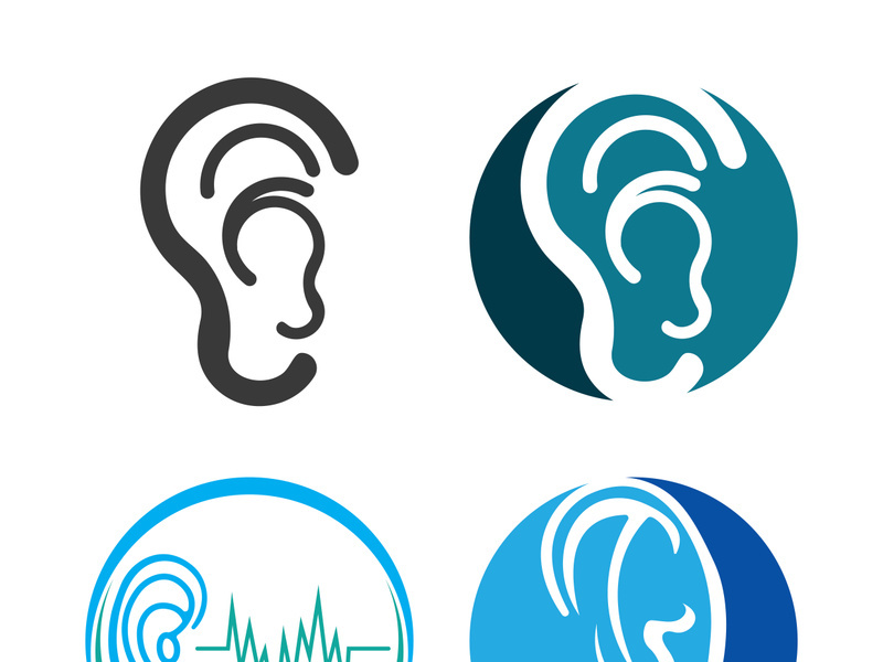 Hearing logo template vector icon design