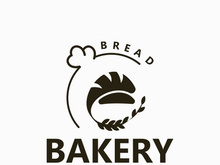 Bread Vintage style Logo Design Vector, label product Bake shop Homemade template