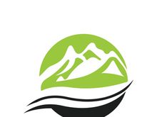Mountain icon logo template vector illustration design