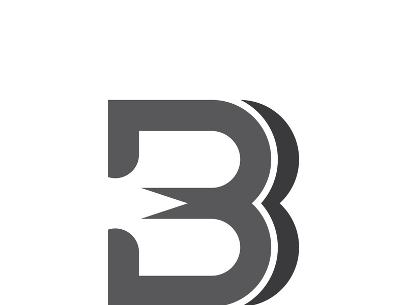 B letter logo template vector illustration