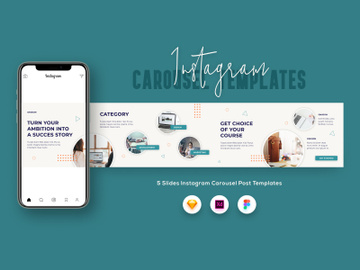 Courses Instagram Carousel Template preview picture