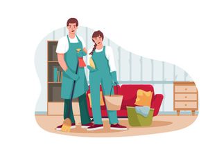 M135_Cleaning service Illustrations