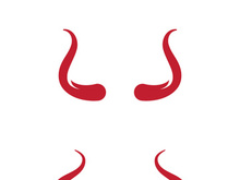 Devil horn Vector icon design