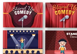 12 Stand Up Comedy Show Illustration