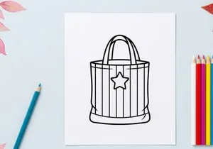 Halloween trick or treat tote bag with star design. Festive reusable shopping bag for spooky season candy and decorations.