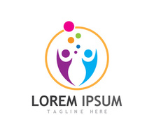 people community logo design with creative idea.