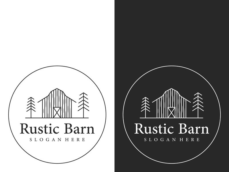 Logo design of organic farm house or barn or barn and animal farmhouse vintage.Vintage country logo.