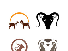 Goat logo template vector icon illustration design