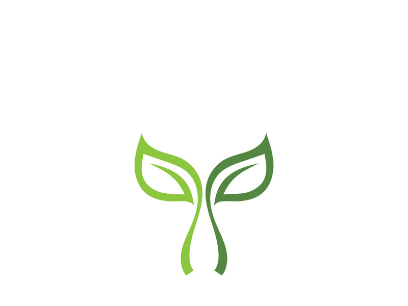 Green leaf ecology nature element vector icon