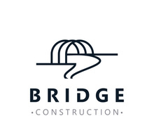 Minimalist Bridge logo suitable for building and construction workers vector design