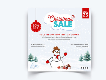 Christmas Sale Social Media Posts Template (EPS) preview picture