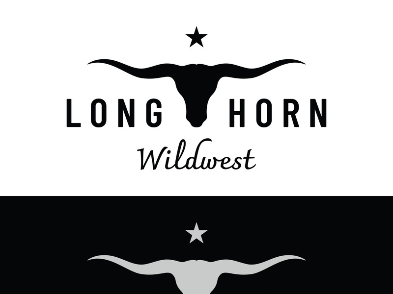 Long horn bull logo vector by Ijum13719 ~ EpicPxls