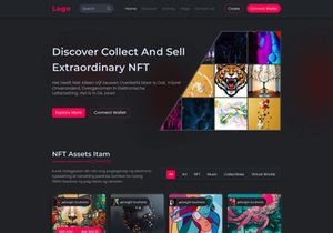 NFT Website Landing Page Template Design