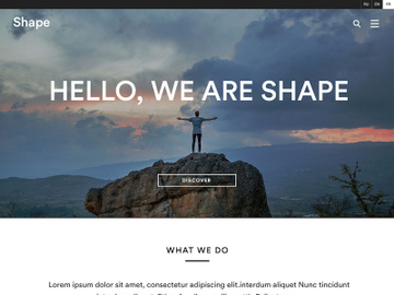Shape: Homepage UI kit [PSD] preview picture