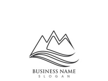 Mountain icon Logo Template Vector illustration design