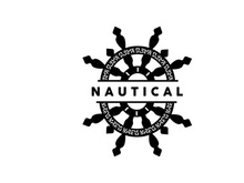 Ship Steering Logo, Steering Wheel Boat Ship Yacht Compass Vector,