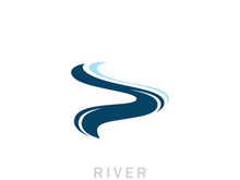River logo vector icon illustration design